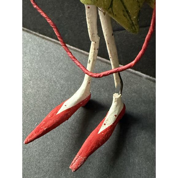 Patience Brewster Poinsettia Girl Krinkles Christmas Ornament Hand Painted 6.5” - Picture 2 of 8